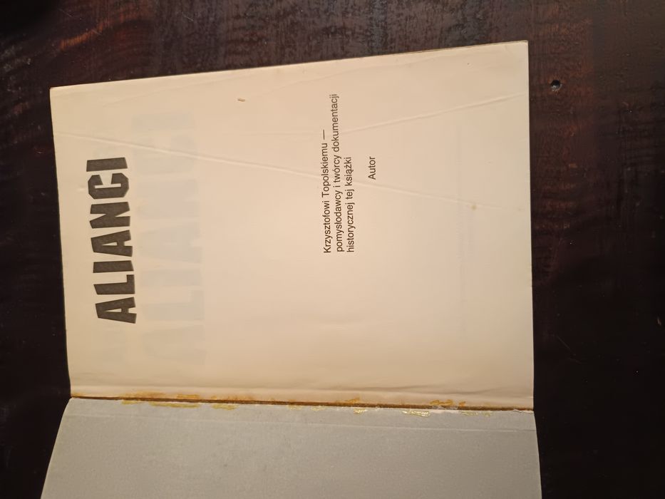 Alianci - Jarosław Abramow-Newerly, rok 1990, książka