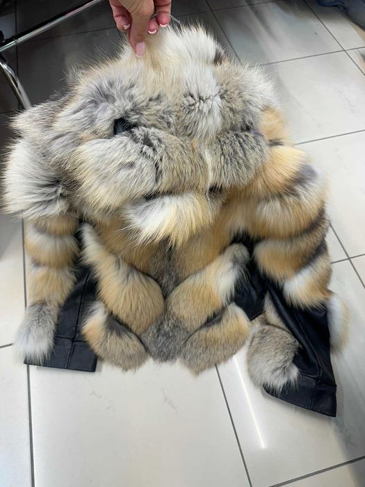 Lis kurtka zimowa skóra naturalna