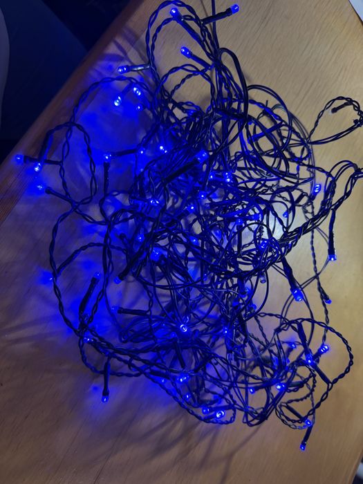 Lampki świąteczne niebieskie