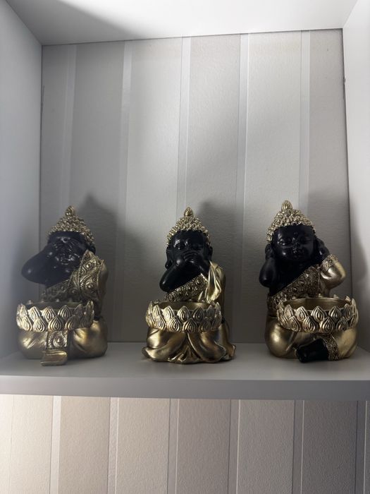 Conjunto 3 Budas – Sabedoria, Proteção e Harmonia