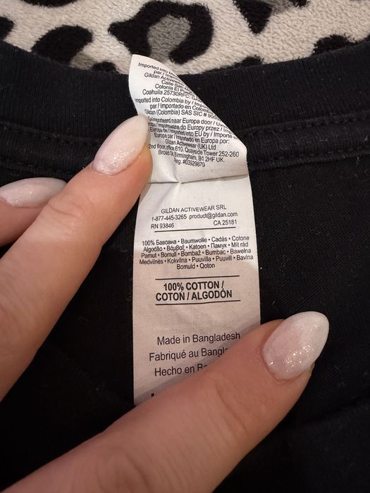 Bluzka T-shirt męski Gildan r. L czarny bawełniany