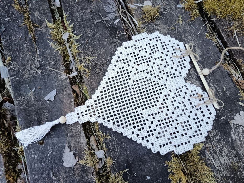Serce na szydełku, rękodzieło, handmade