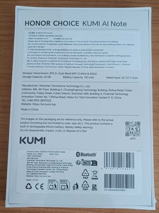 Dyktafon Honor Choice Kumi AI Note