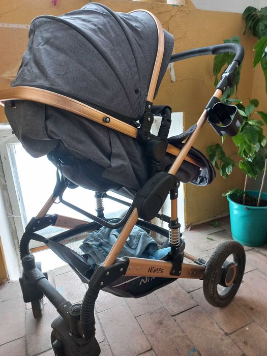 Дитяча коляска трансформер 2 в 1 Ninos Freelander Grey.