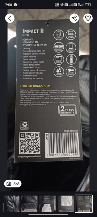 Plecak Coolpack czarny.