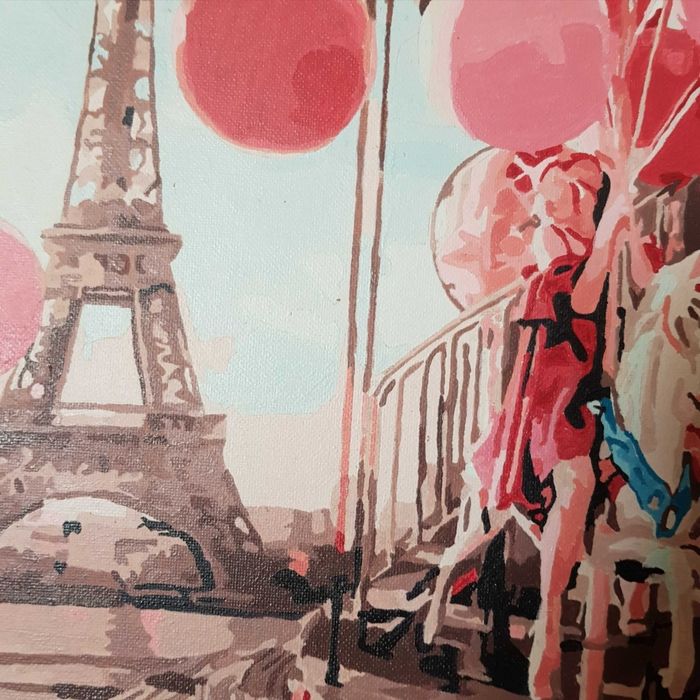 Настенная Картина Красками По Номерам На Холсте "Париж"