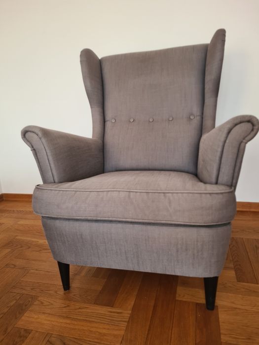 Fotel uszak Ikea Strandmon szary
