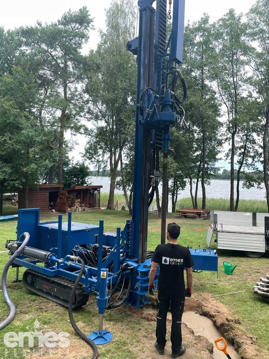 Odwierty pod studnie głębinowe i pompy ciepła, wiercenie