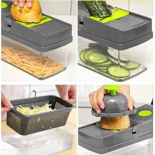 Krajalnica SZATKOWNICA WIELOFUNKCYJNA do warzyw owoców Tarka 14 w 1