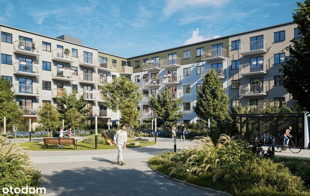 3-pokojowe mieszkanie 46m2 + ogródek Bez Prowizji