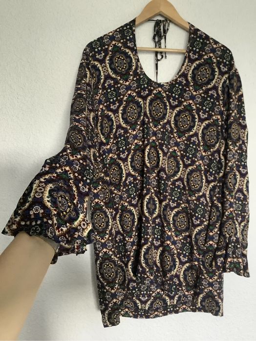 Koszula wiskoza wzorzysta długi rękaw z falbanami XL 16