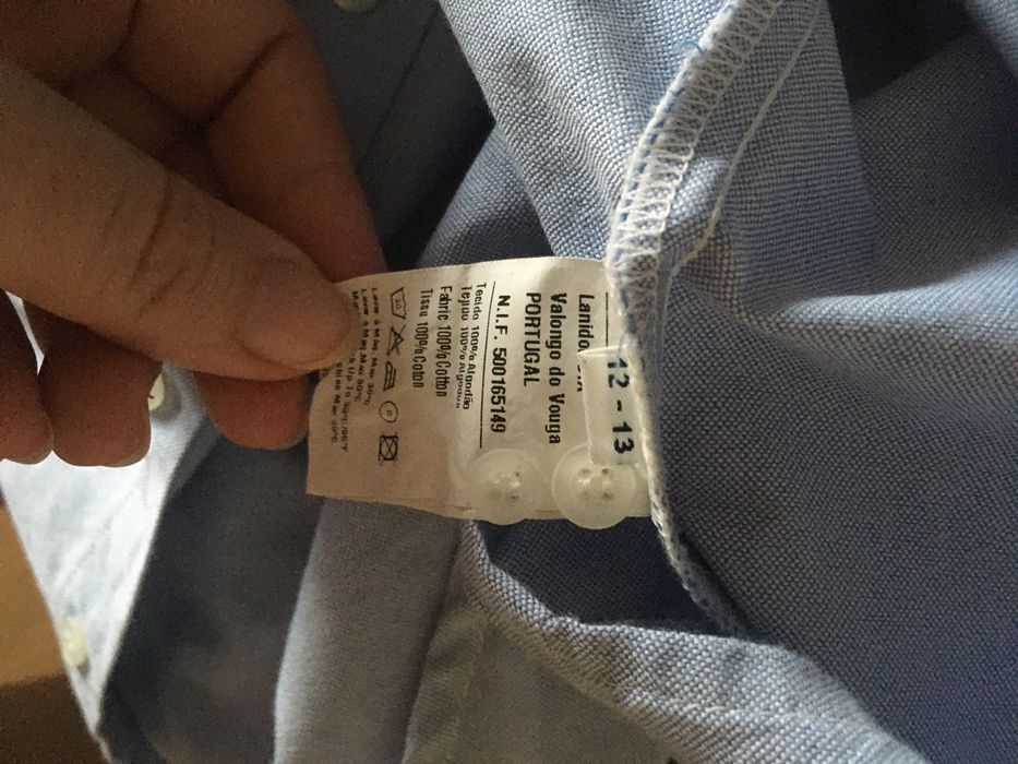 Camisa Azul Clara Lanidor, Menino 12-13 anos