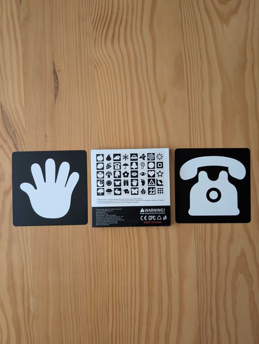 Conjunto Didático de Cartões para Bebés | Estimulação Visual e Cognitiva | Montessori