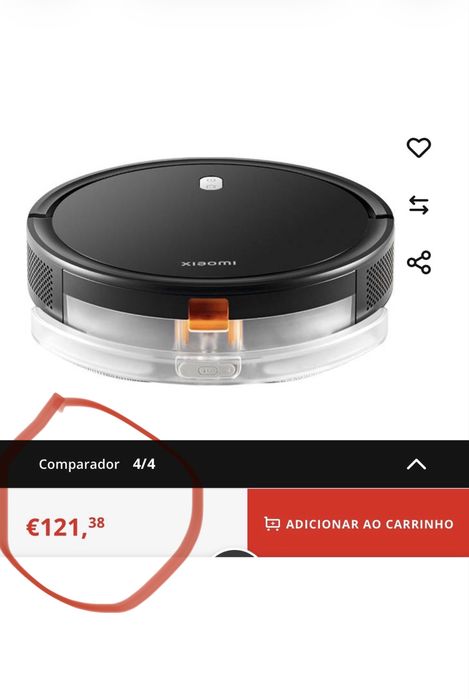 Robô aspirador inteligente Xiaomi 2 em 1, aspira e passa pano com mopa - COMO NOVO E GARANTIA