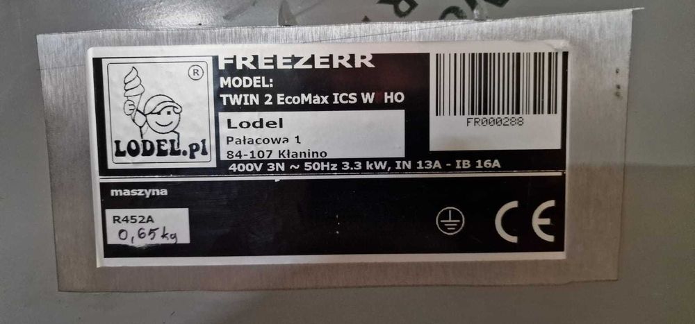 Maszyna do lodów świderków marki Lodel