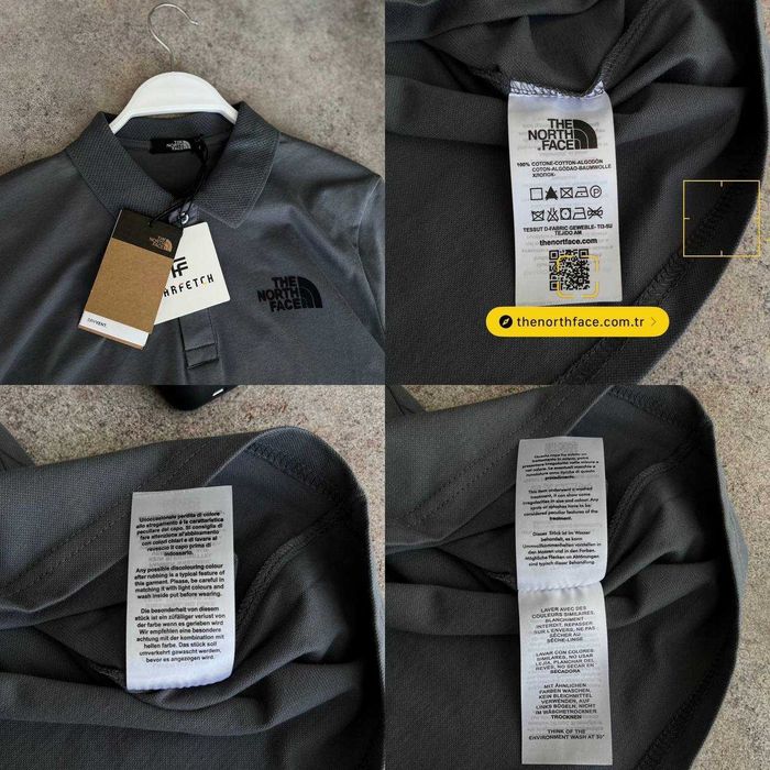 Футболка поло TNF The North Face Premium з qr-code і біркою i57/71-2
