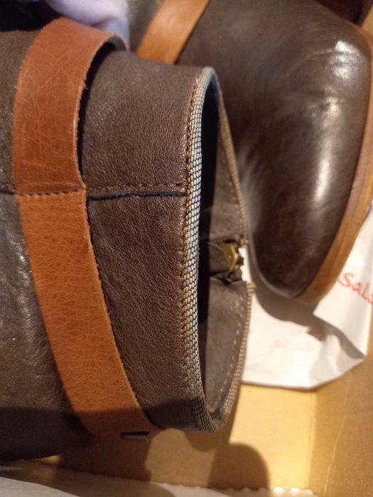 Botins castanhos com fivela camel à volta - 36 - Salsa