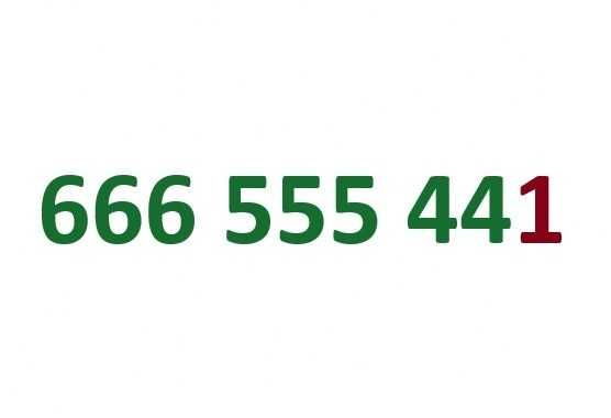 Złoty numer 666.555.441 prosty, prepaid