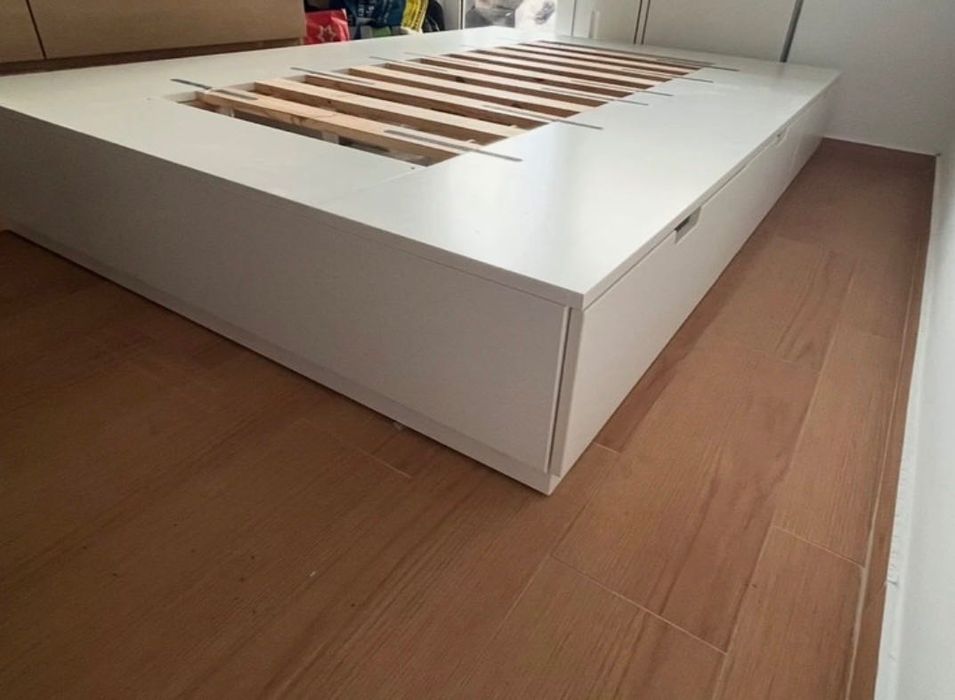 Cama de casal ikea Nordli 6 gavetas