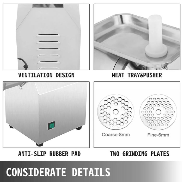 Maquina de moer carne 80 kg/hora