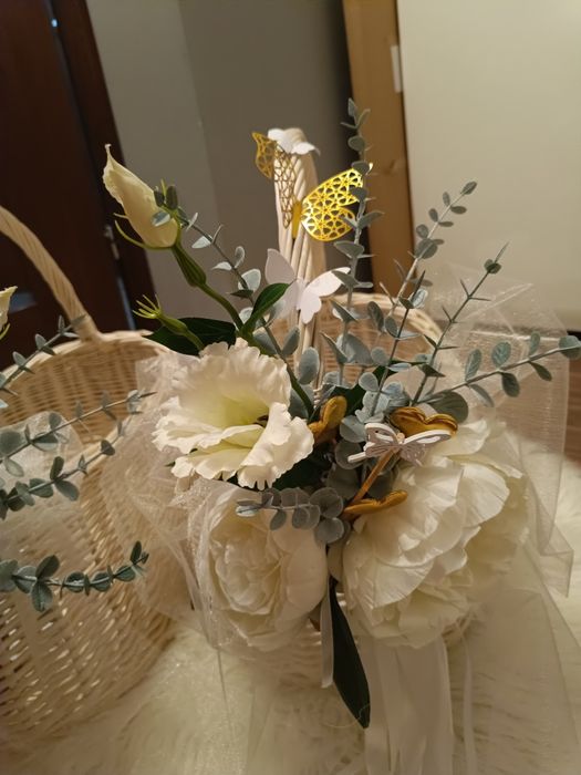 Koszyki ślubne Wiklinowe