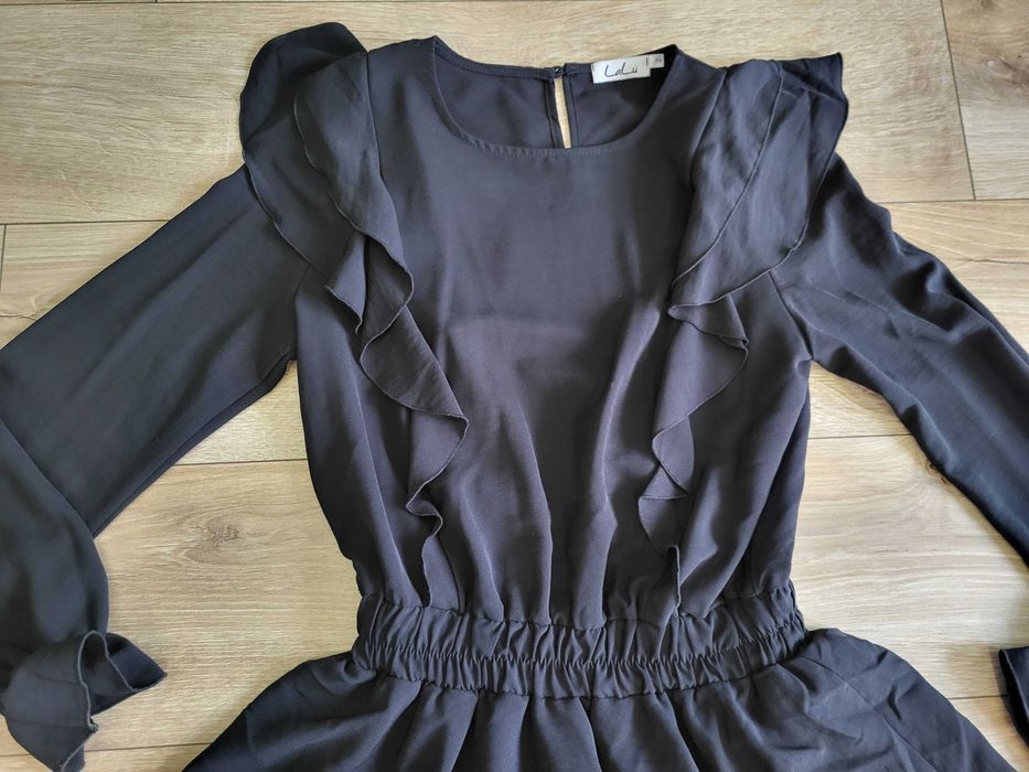Prześliczna sukienka czarna LaLu r. M (r. 38-2) stan  nowa