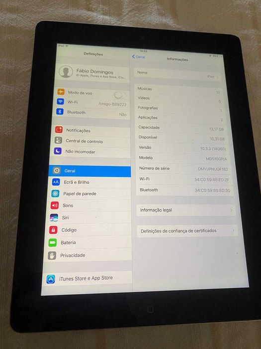 Ipad 4ª Geração + Wifi