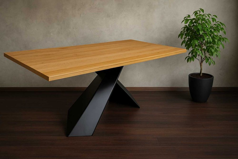 Stół Dębowy LOFT, 100% Lite Drewno DĄB, Rozkładany.