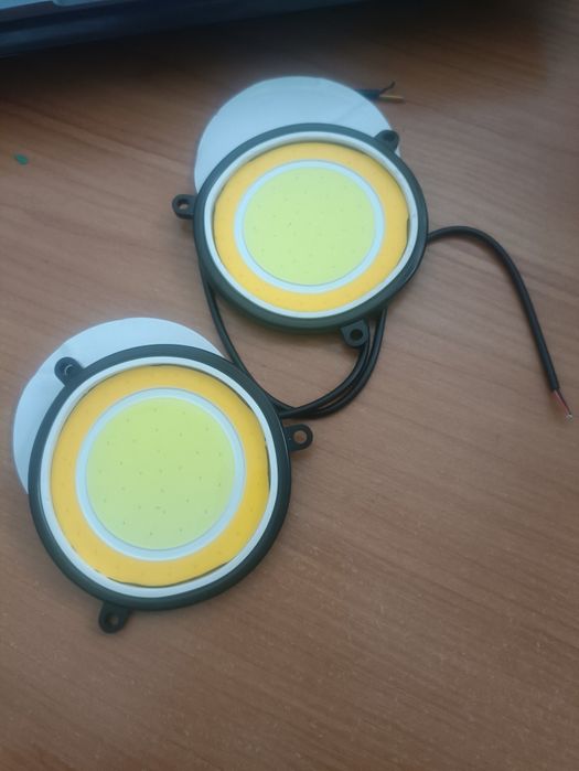 Дневные ходовые огни,  Белый Жёлтый. ДХО с поворотом (комплект 2шт)