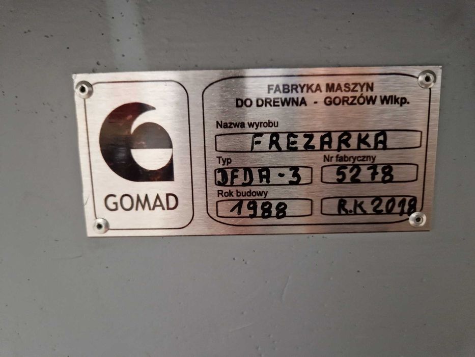 Frezarka dolnowrzecionowa GOMAD