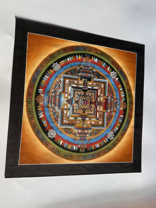 Mandala Kalachakra – Ręcznie Malowana Thangka - Nepal  Indie Buddyzm