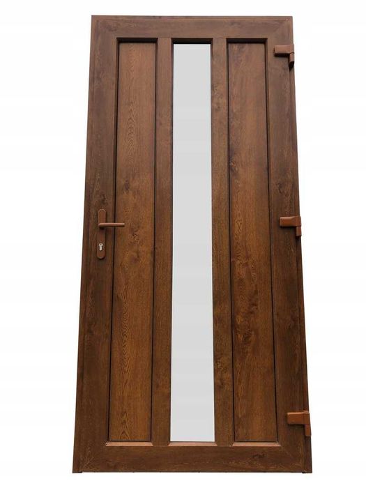 Drzwi Sklepowe Biurowe Zewnętrzne 75 mm PCV wys. 210 x 100 . TANIO .