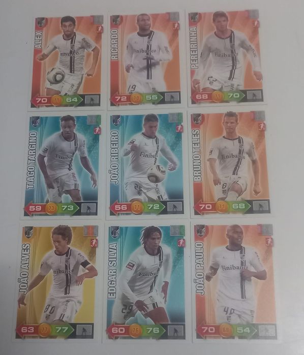 9 cartas Adrenalyn 2010-11 Guimarães