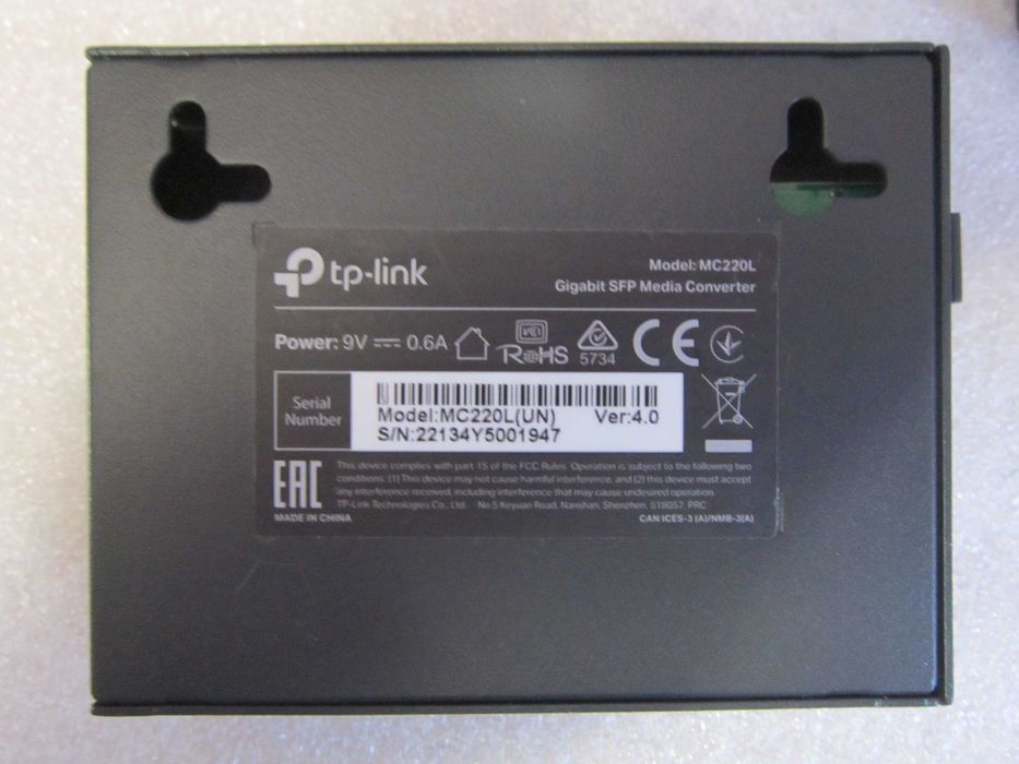 Media konwerter TP-Link MC220L SFP/RJ-45 100/1000 Mbps bez zasilacza