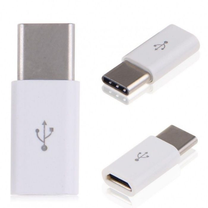Adaptador USB Type-C p/ Micro USB Preto/ Branco64409306802818120