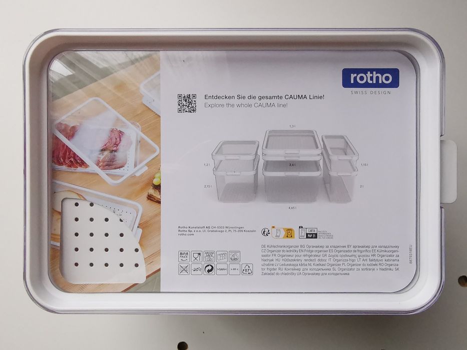 3 organizery do lodówki Rotho Cauma