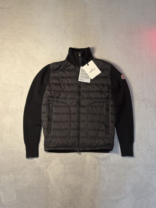 В Україні!!!Кардиган Moncler Knit x Nylon Down|Куртка Монклер S-L