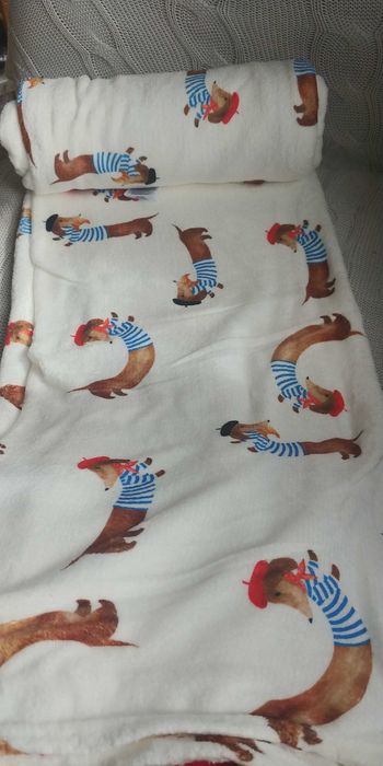 Koc w jamniki 150x200cm Duży Pepco