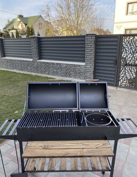 Мангал гриль барбекю метал 5 мм на 13 шампурів ВСЕ В КОМПЛЕКТІ