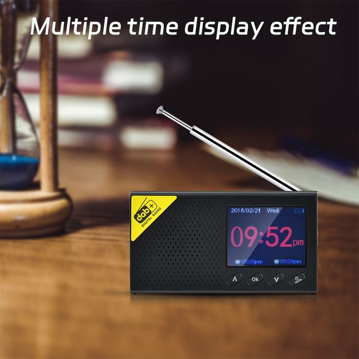 Rádio Digital Portátil FM DAB+ com Bluetooth **NOVO**