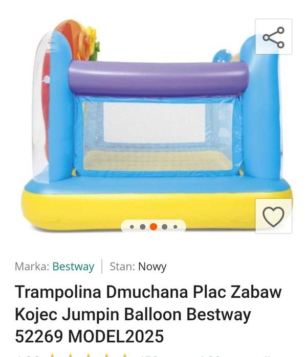 Trampolina dmuchana zamek,  dla dzieci