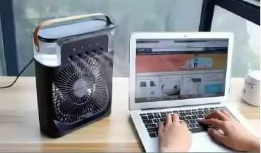 Вентилятор - кондиціонер зволожувач повітря Air Cooler Fan чорний (вентилятор - кондиционер, увлажнитель воздуха)