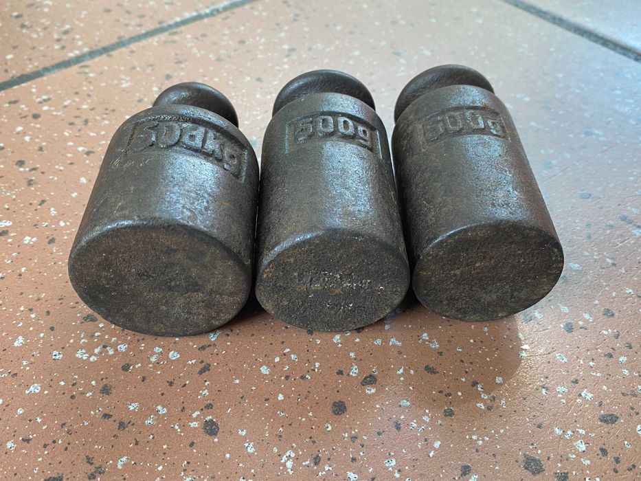 Stary odważnik 50 dkg, 500 g.