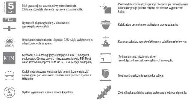 Piec kocioł na ekogroszek Defro Komfort Eko Mini 24kw