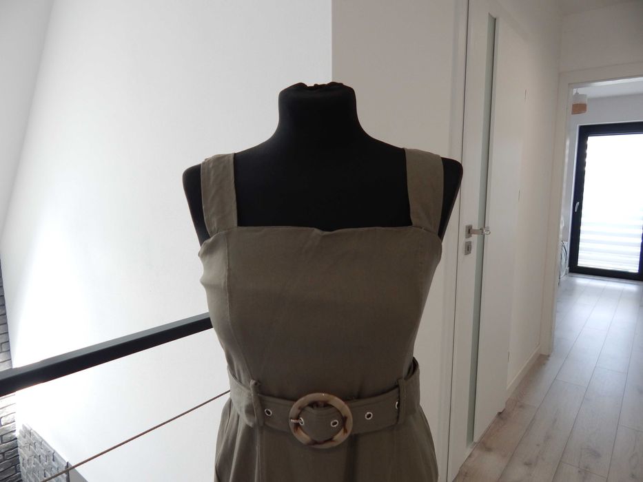 Sukienka letnia midi khaki rozm. 36/S