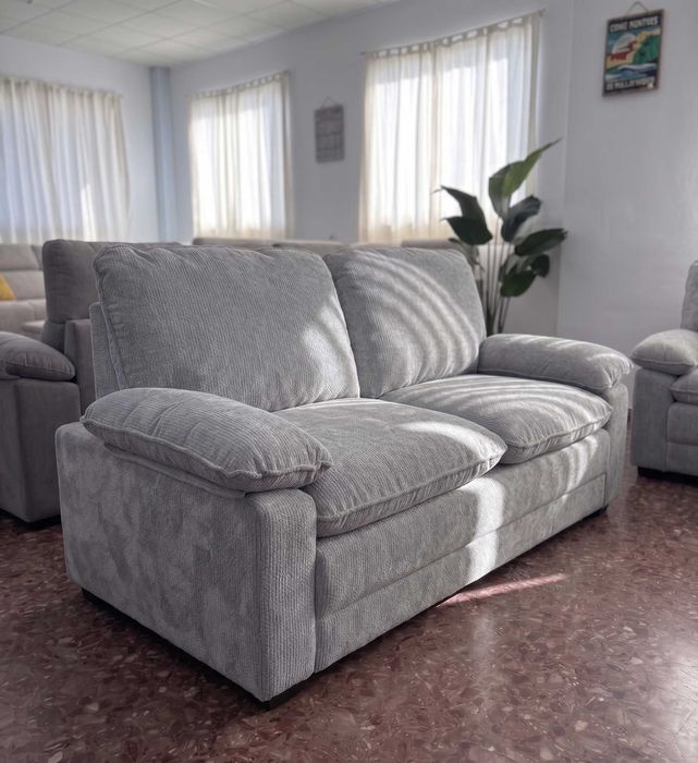 Pack Sofás 3 e 2 Lugares cinza NOVO