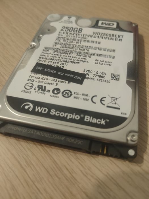 HDD WD Scorpio Black 250Gb 2.5"