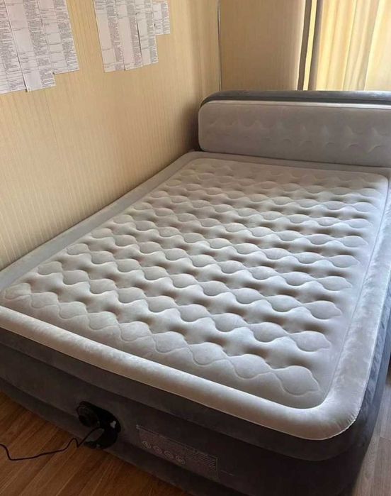 Ліжко надувне Intex двоспальне 203×152×48 | Матрац з електронасосом
