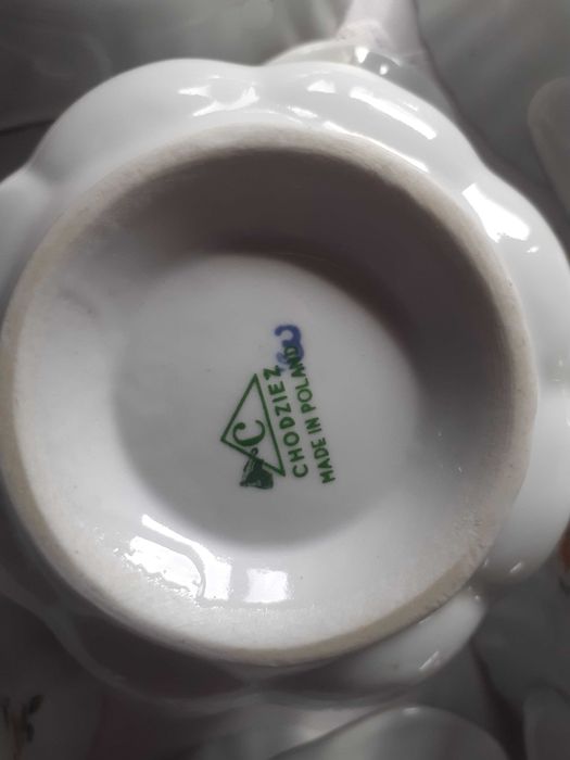 Sliczny unikalny kpl 6 sztuk bulionowek Chodziez prl stan bdb 10/14/7