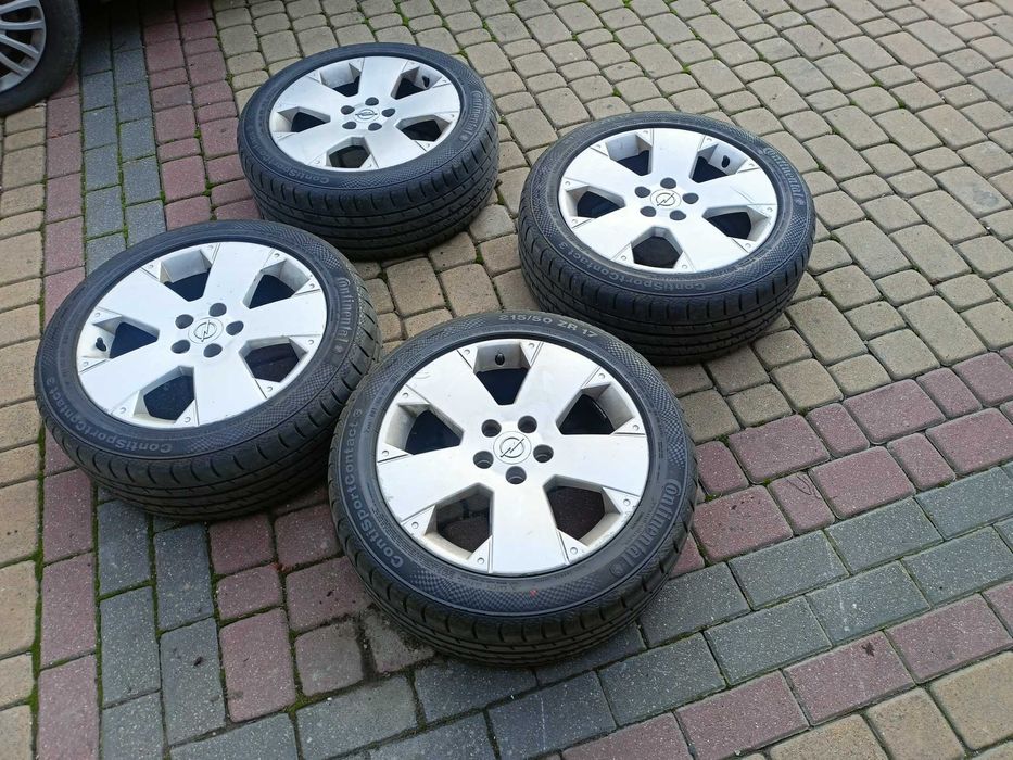 Koła ALUMINIOWE z oponami CONTINENTAL   OPEL 5X110 Śliczne.215/50R17